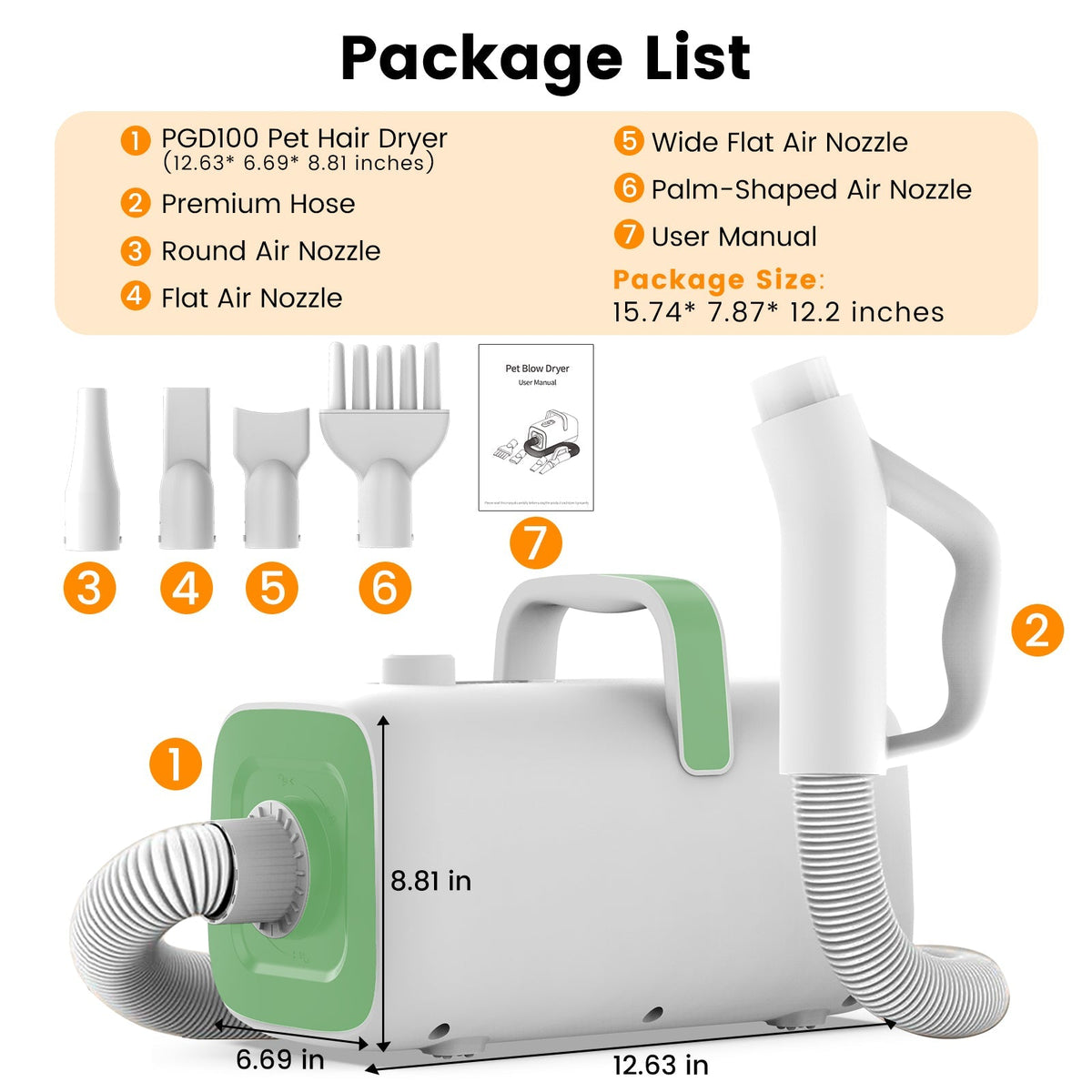 PGD100 Blower Pet Hair Dryer