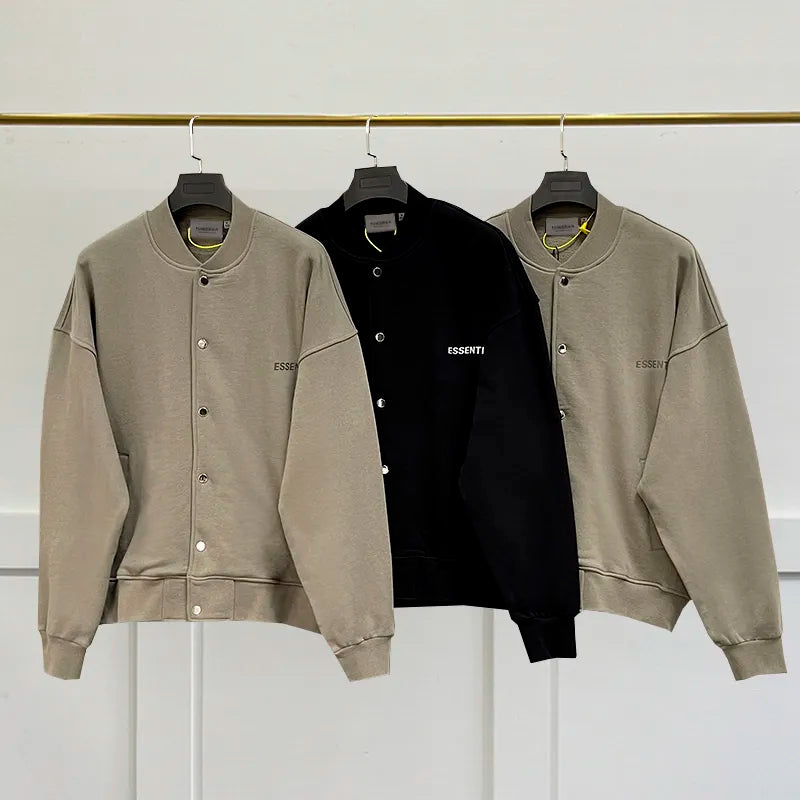 Essentials Men Baseball Jacket Los Angeles 3M Reflective letter Jackets Coat Oversized Unisex Streetwear Hip hop Coat