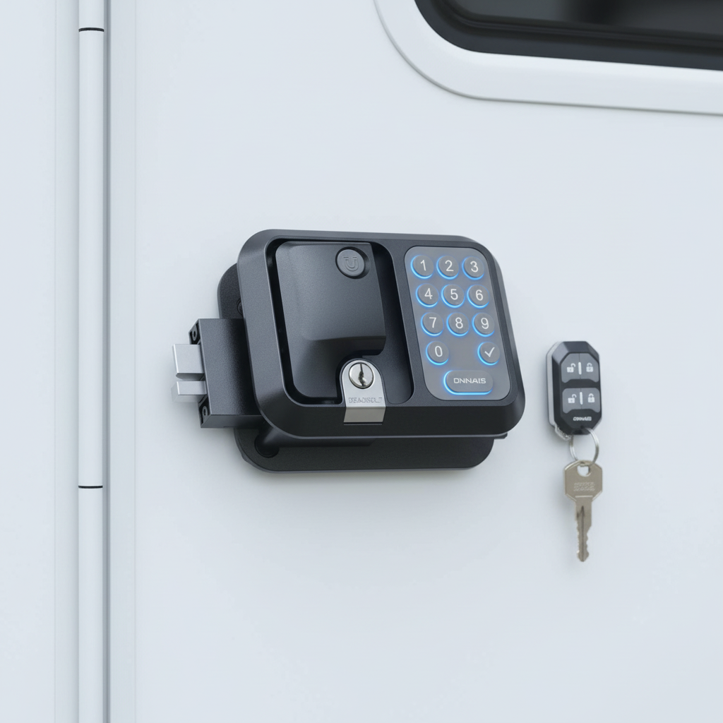 NESTILY™ SmartLock Pro — Keyless Heavy-Duty RV Door Lock | Fits 98% of RVs | Keypad + Remote Fob + Backup Key