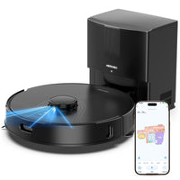 Q20+ Robot Vacuum and Mop Self Emptying& Refilling,8000Pa Powerful Suction, Precision Navigation,Multi-Surface, Pet Friendly