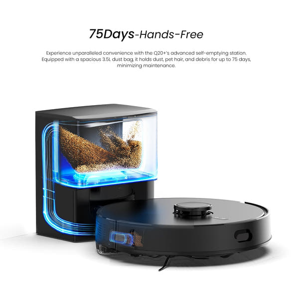 Q20+ Robot Vacuum & Mop 8000Pa, LDS Laser Navigation & Smart Mapping