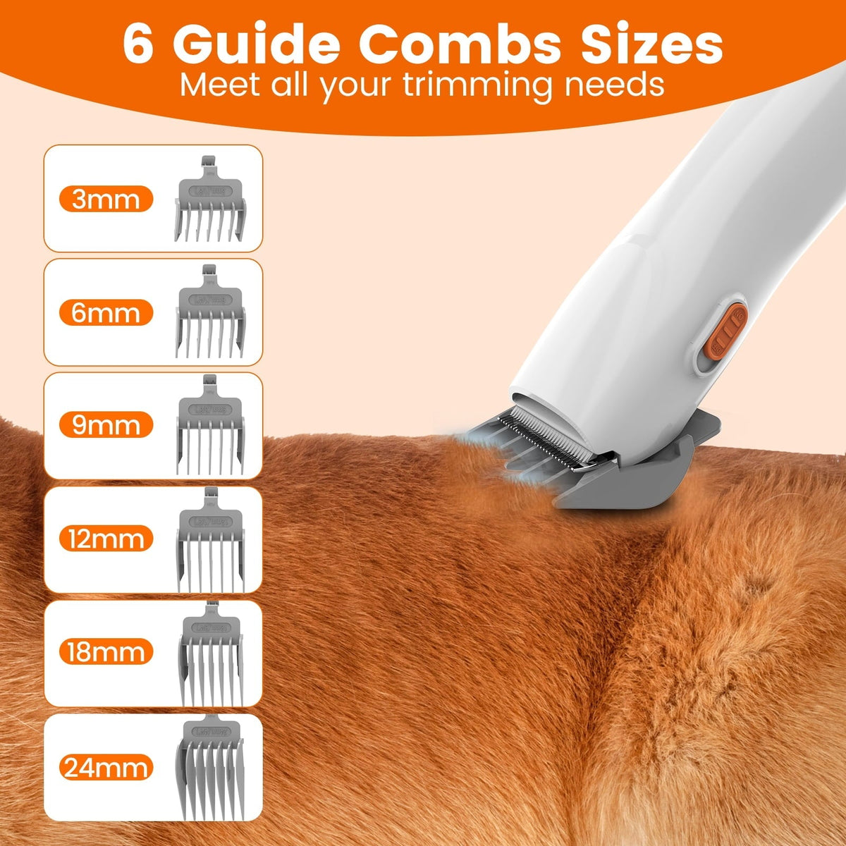 PG10 | 5 in 1 Portable Pet Grooming Kit with Vacuum | Pet Vacuum Groomer