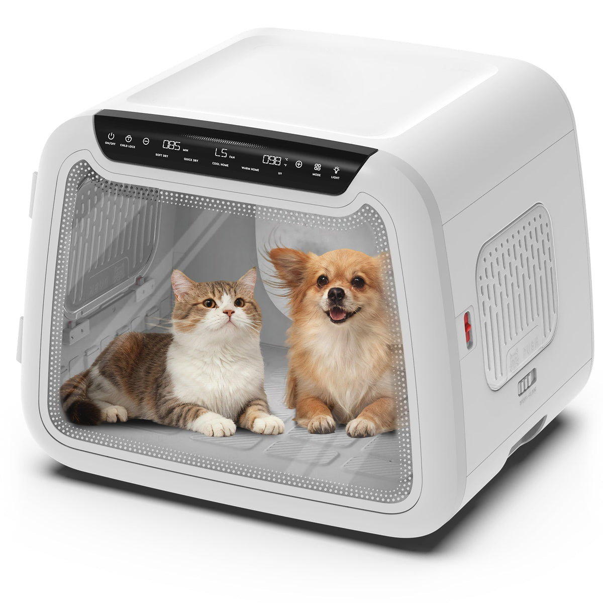 Pet Dryer Box PD10, 360° Efficient Automatic and Quiet Box with Smart Temperature Control, Ideal for Small Dogs (50L Drybo Pl