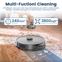 T25+ Robot Vacuum & Mops - Self-Empty, 75-Day Hands-Free, 10000Pa Suction, Ultrasonic Carpet Detection, 180min Runtime