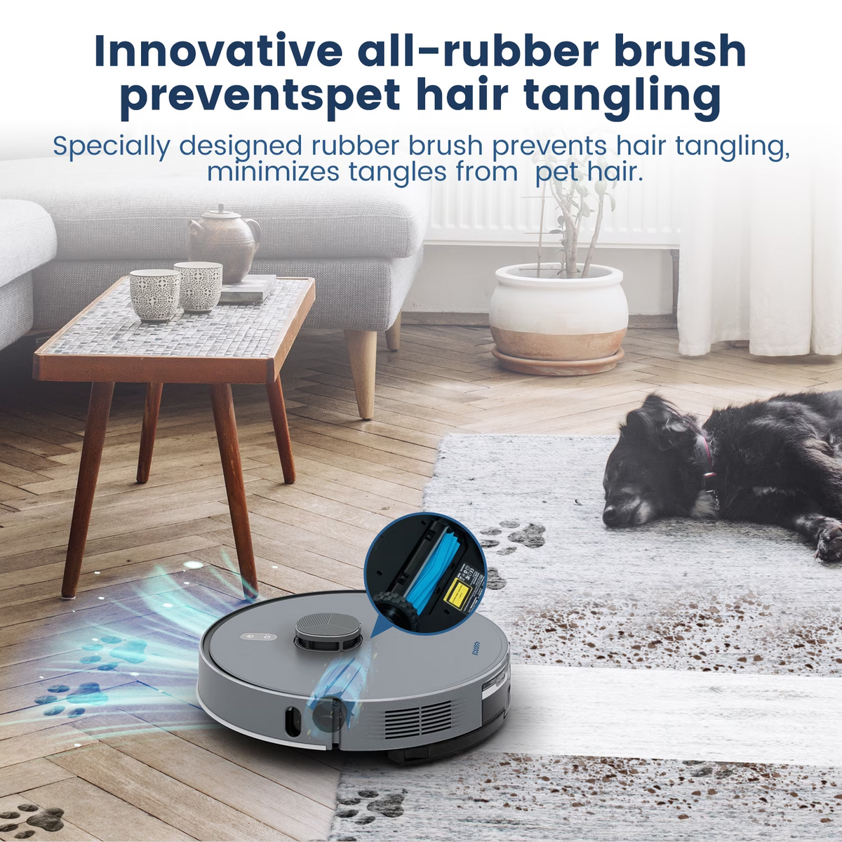 T25+ Robot Vacuum & Mops - Self-Empty, 75-Day Hands-Free, 10000Pa Suction, Ultrasonic Carpet Detection, 180min Runtime