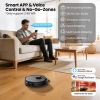M2 Robot Vacuum and Mop Combo Auto Mop Cleaning and Drying, 15,000Pa Self-Refilling and Self-Emptying Base for 75 Days of Cleaning