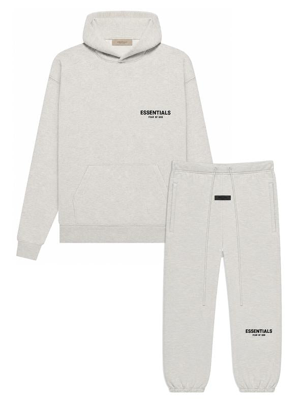 ess hoodie set light oatmeal