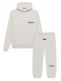 ess hoodie set light oatmeal