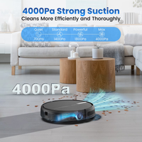 G60 3 in 1 Robot Vacuum and Mop Combo with Smart App&Voice Control,2 in 1 Tank for pet hair