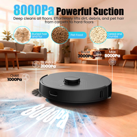 Q20+ Robot Vacuum and Mop Self Emptying& Refilling,8000Pa Powerful Suction, Precision Navigation,Multi-Surface, Pet Friendly