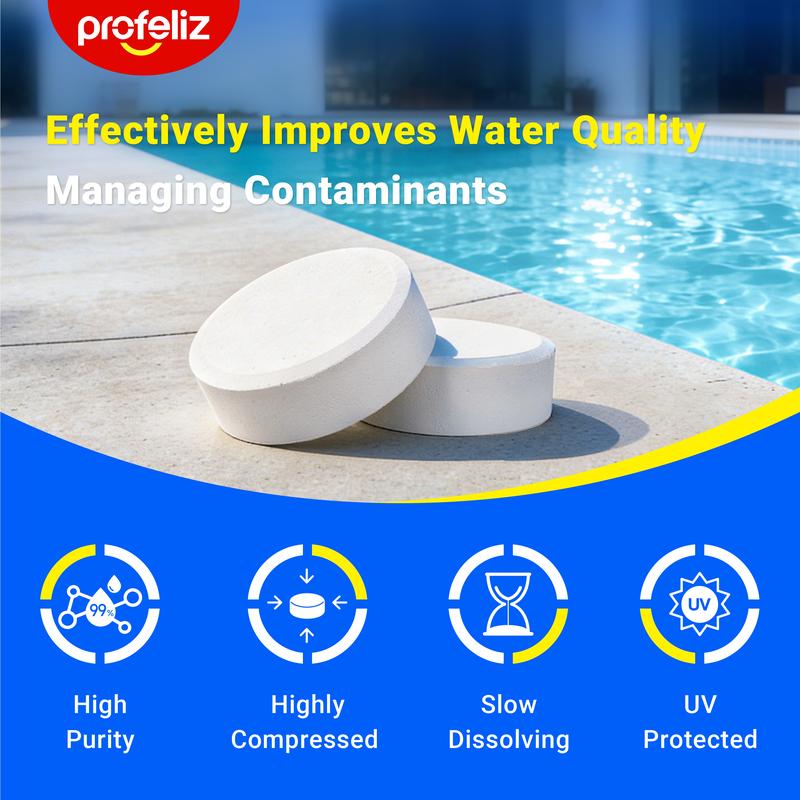 NESTILY ClearShield – 3 Inch Slow-Release ChlorNESTILY ClearShield™ – 3 Inch Chlorine Tablets 20 LBS | 7-Day Slow-Release | Fits All Standard Feeders & Skimmers