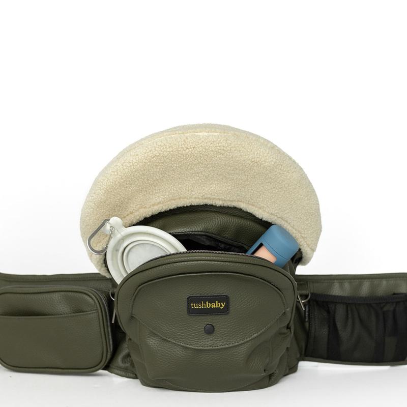 NESTILY HipCarry Pro™ — Hip Seat Dog Carrier | Shearling Comfort | Built-In Storage | Hands-Free | Fits Dogs Up to 15 lbs
