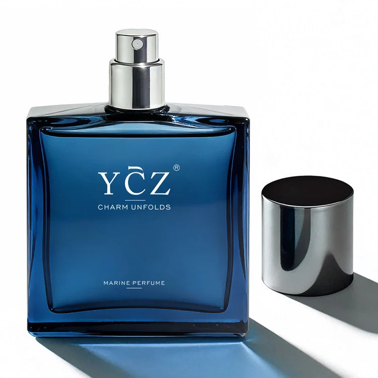 YCZ Midnight Marine Perfume for Men | Oriental Woody Cologne | Pink Pepper, Cedar & Musk | Eau de Parfum 50ml