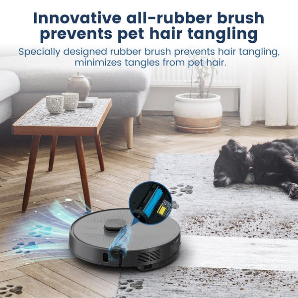 T25+ Robot Vacuum and Mop Cleaner - Self-Empty, 5500Pa Suction, Ultrasonic Carpet Detection