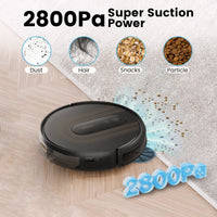 G50 Robot Vacuum with Home Mapping,2800 Strong power,Wi-fi Connect