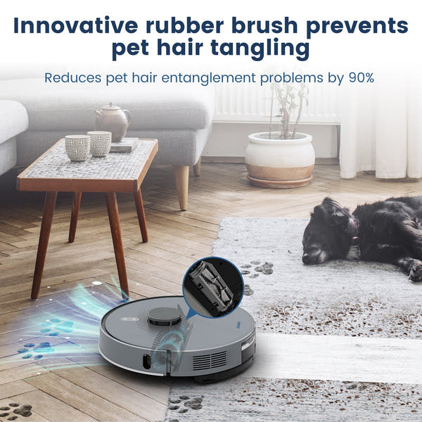 L50+ Robot Vacuum & Mops - Self Empty, Ultrasonic Carpet Detection, 75 Days Hands-Free, 240min Runtime, Smart App Control