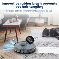 L50+ Robot Vacuum & Mops - Self Empty, Ultrasonic Carpet Detection, 75 Days Hands-Free, 240min Runtime, Smart App Control