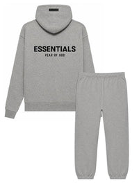 ess hoodie set dark aotmeal