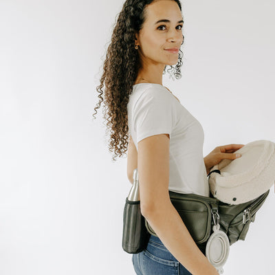NESTILY HipCarry Pro™ — Hip Seat Dog Carrier | Shearling Comfort | Built-In Storage | Hands-Free | Fits Dogs Up to 15 lbs