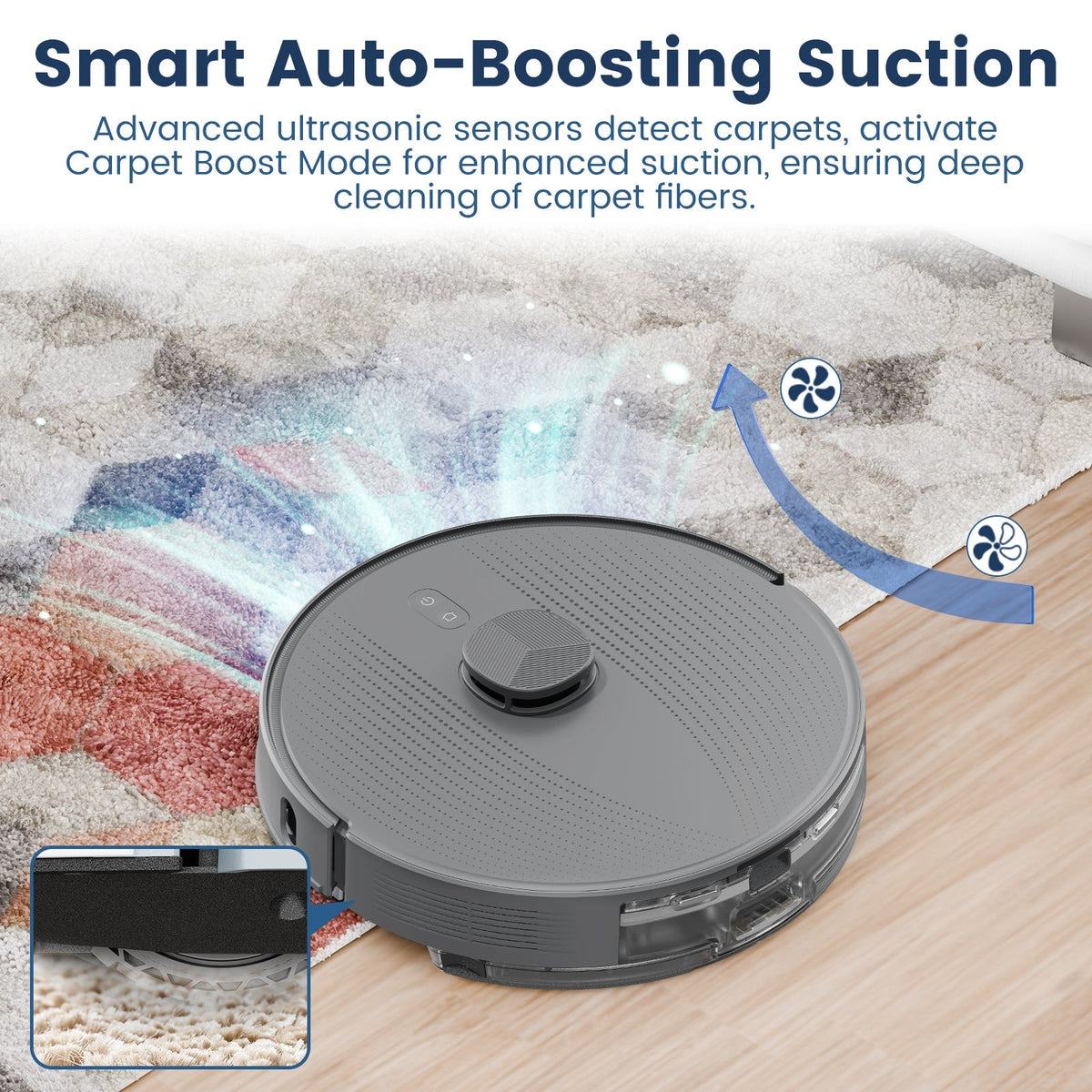 T25+ Robot Vacuum and Mop Cleaner - Self-Empty, 5500Pa Suction, Ultrasonic Carpet Detection