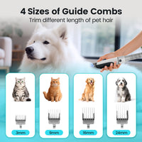 Dog Grooming Kit, 7in1 Dog Grooming Vacuum, 11000Pa Super Suction for Pet Hair,Grooming Vacuum for Shedding Grooming, Low noise,