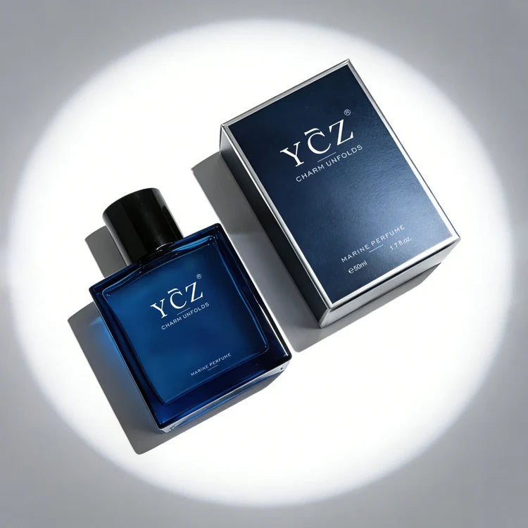 YCZ Midnight Marine Perfume for Men | Oriental Woody Cologne | Pink Pepper, Cedar & Musk | Eau de Parfum 50ml