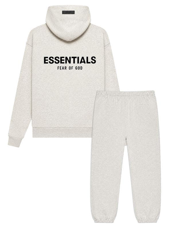 ess hoodie set light oatmeal