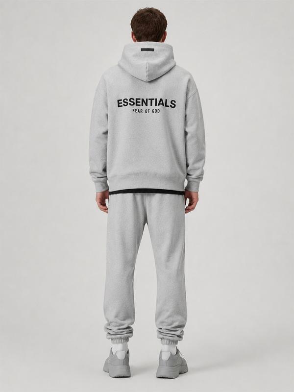 ess hoodie set dark aotmeal