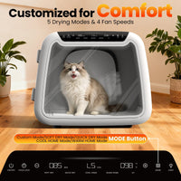 Pet Dryer Box PD10, 360° Efficient Automatic and Quiet Box with Smart Temperature Control, Ideal for Small Dogs (50L Drybo Plus Pet Dryer Box)
