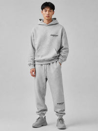 ess hoodie set dark aotmeal