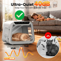 Pet Dryer Box PD10, 360° Efficient Automatic and Quiet Box with Smart Temperature Control, Ideal for Small Dogs (50L Drybo Plus Pet Dryer Box)
