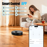 Q20+ Robot Vacuum and Mop Self Emptying& Refilling,8000Pa Powerful Suction, Precision Navigation,Multi-Surface, Pet Friendly