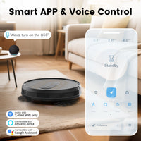 G50 Robot Vacuum with Home Mapping,2800 Strong power,Wi-fi Connect