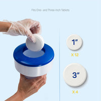 NESTILY ClearFloat™ – Floating Chlorine Dispenser | Adjustable Flow Rate | Fits All 3-Inch Tablets | Above Ground & In-Ground Pools