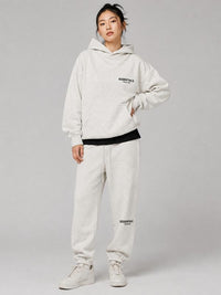 ess hoodie set light oatmeal