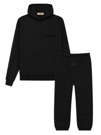 black ess hodie set