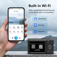 NESTILY SnapPro 5K™ — 2026 Digital Vlogging Camera | 75MP | Dual Screen | 18X Zoom | 32GB Card + 2 Batteries | Beginner Kit