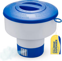 NESTILY ClearFloat™ – Floating Chlorine Dispenser | Adjustable Flow Rate | Fits All 3-Inch Tablets | Above Ground & In-Ground Pools