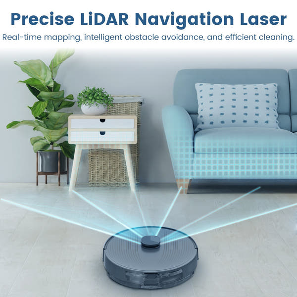 T25+ Robot Vacuum and Mop Cleaner - Self-Empty, 5500Pa Suction, Ultrasonic Carpet Detection