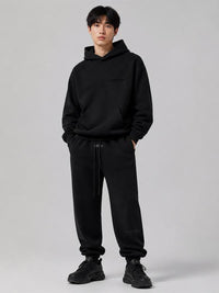 black ess hodie set