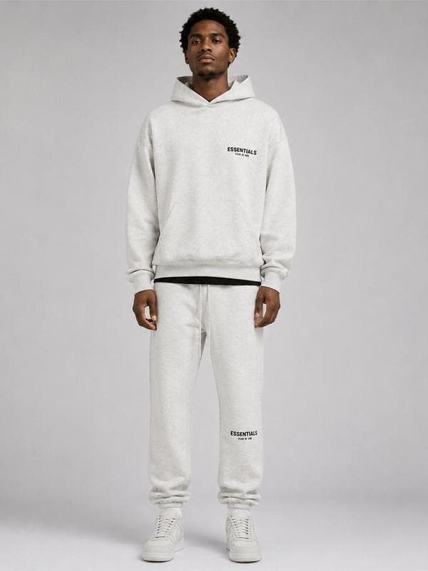 ess hoodie set light oatmeal