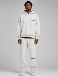 ess hoodie set light oatmeal