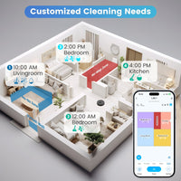L40+ Robot Vacuum Cleaner and Mop Combo - 75-Day Self-Empty Bin, 240 Min Runtime, App and Voice Control