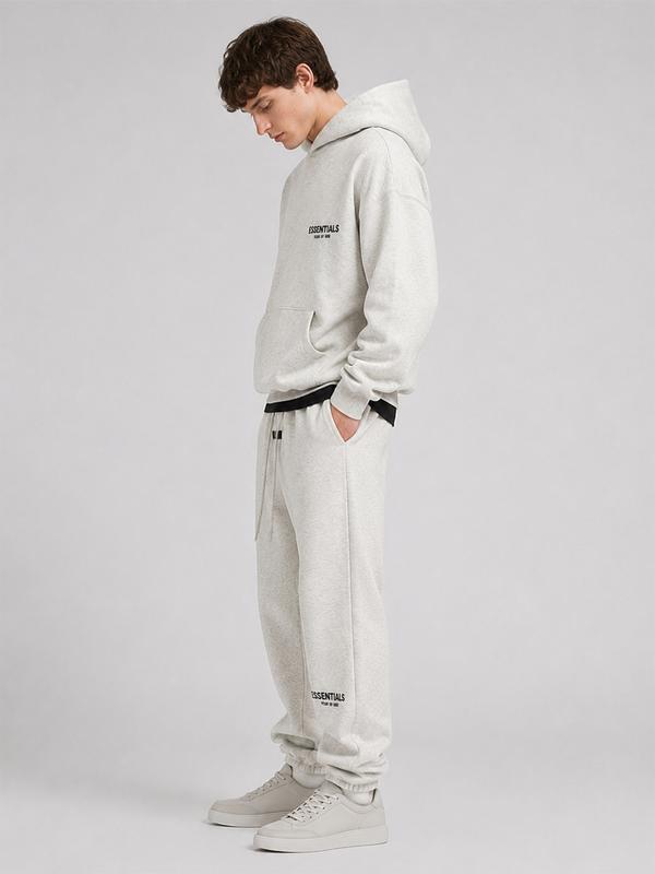 ess hoodie set light oatmeal