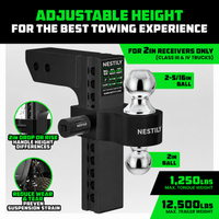 NESTILY HitchFlex Pro™ — Heavy-Duty Adjustable Drop Hitch