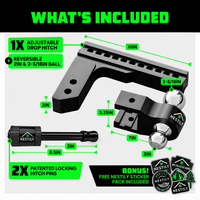 NESTILY HitchFlex Pro™ — Heavy-Duty Adjustable Drop Hitch