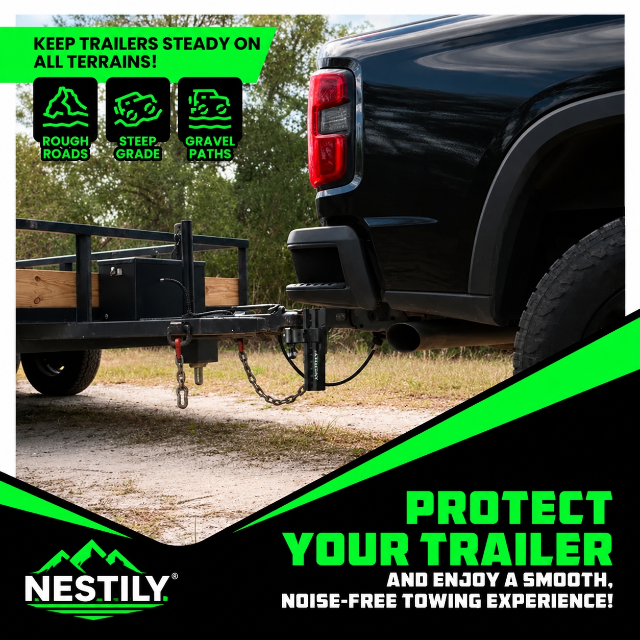 NESTILY HitchFlex Pro™ — Heavy-Duty Adjustable Drop Hitch