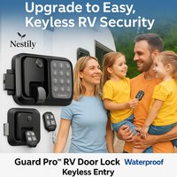 NESTILY Guard Pro™ RV Door Lock Keyless Entry Waterproof, 2 Fobs, 1 Control 2 Doors