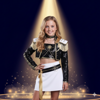 K-Pop Demon Hunter™ Children’s Halloween Costume — Gold Sequin Performance Outfit for Kids