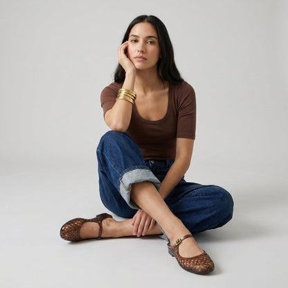 NESTILY Java Jelly Flats™ — Waterproof Mary Jane Mule | Adjustable Strap | Closed Toe | Summer Jelly Sandal